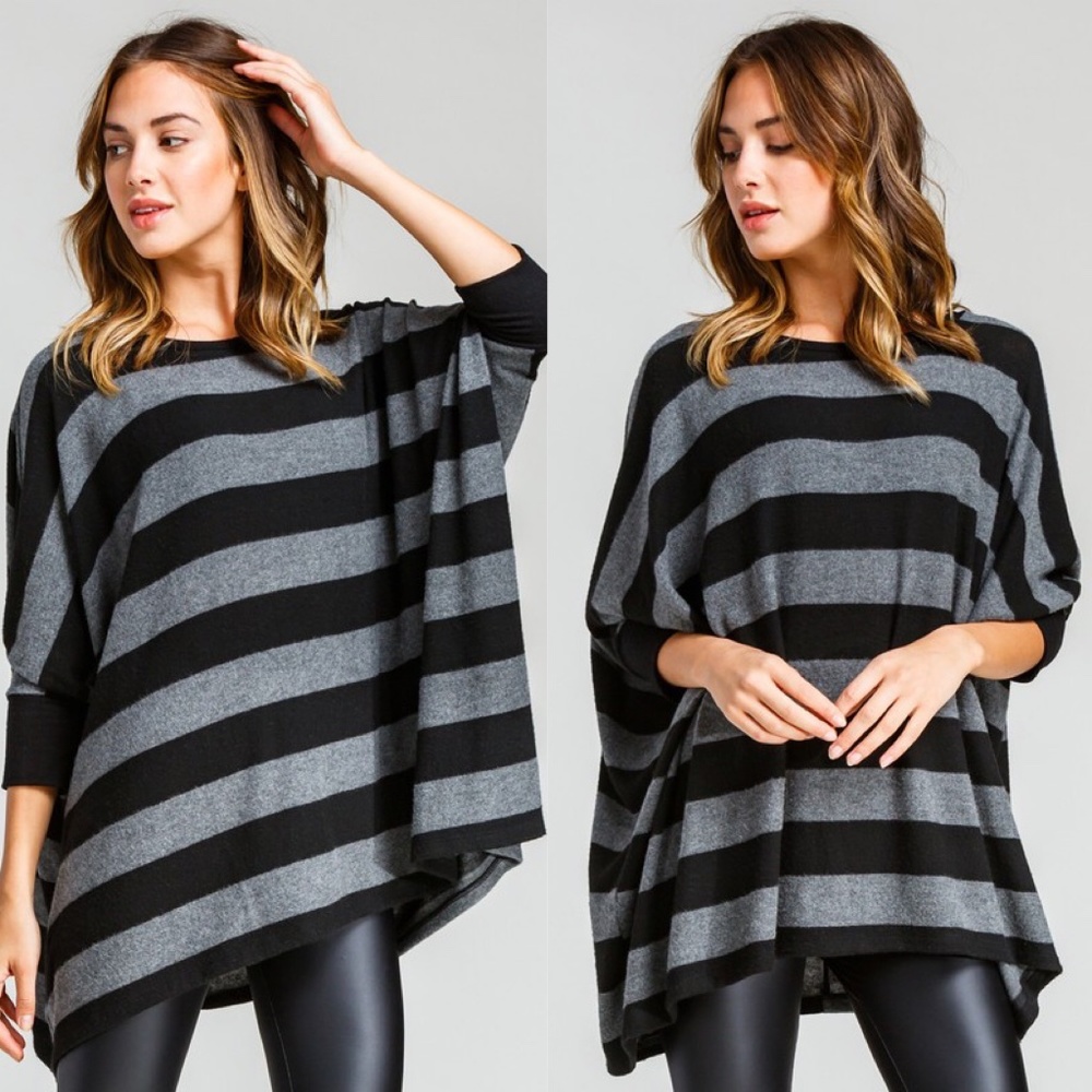 CANDACE Striped Loose Fit Top -